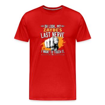 Look My Zayde's Last Nerve Funny Grandfather - T-shirt bio Premium Homme - rouge - Devant - Damien (186cm)