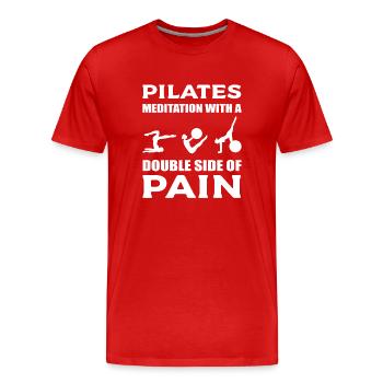 Instructeur de Pilates et de méditation Pilates - T-shirt bio Premium Homme - rouge - Devant - Damien (186cm)