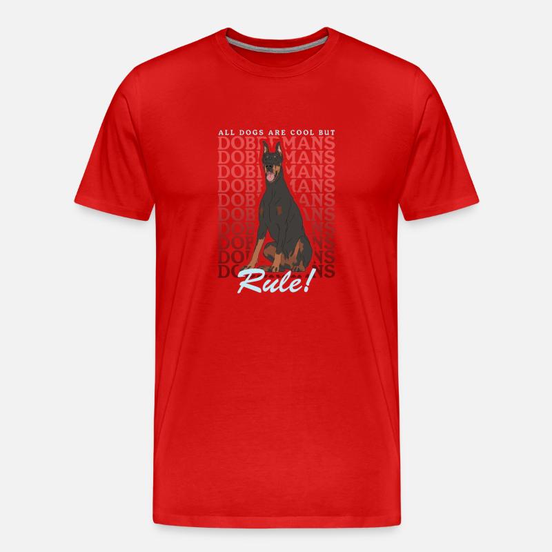 Dobermann Hundebesitzer Hunde Geschenk - Männer Premium Bio T-Shirt - Rot