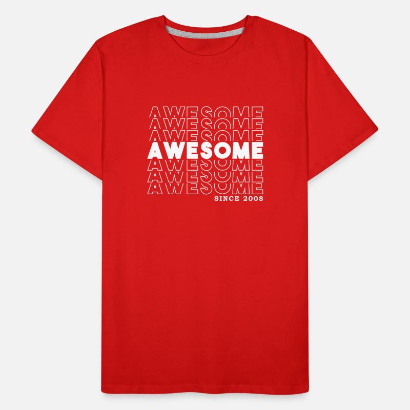Awesome Since 2008 Mädchen Junge Geburtstag Retro Männer Premium Bio T-Shirt