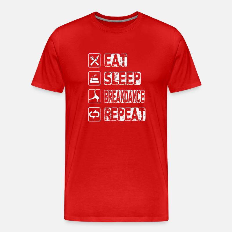 Eat Sleep Breakdance Repeat - Men's Premium Organic T-Shirt - red