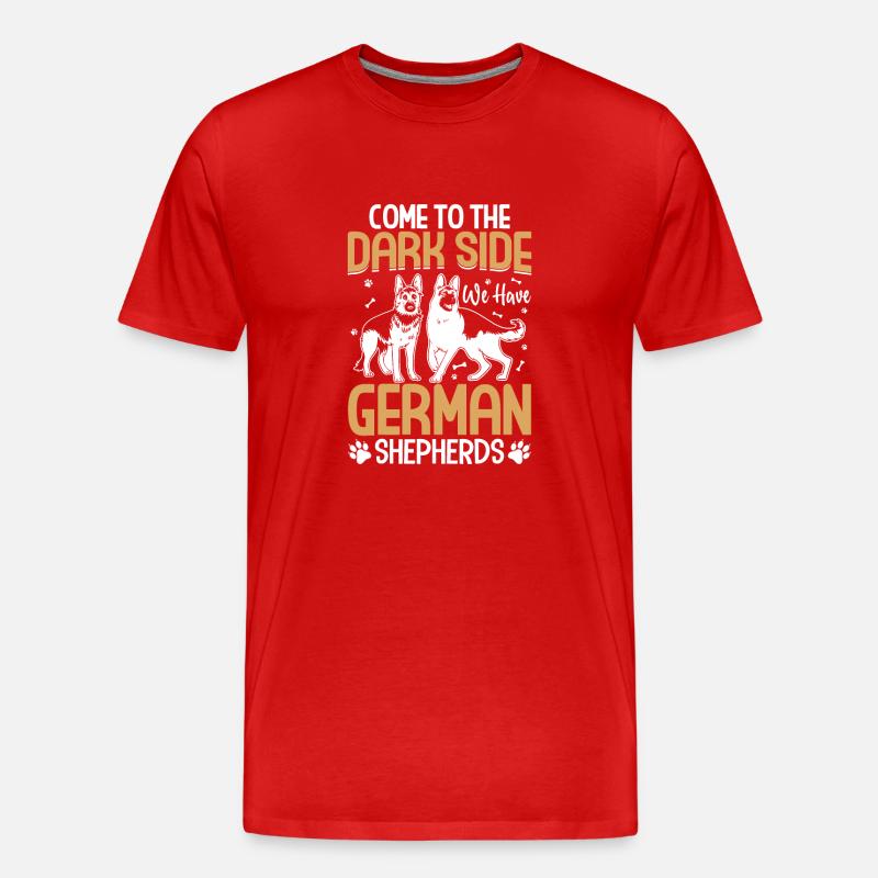 Deutscher Schäferhund - Männer Premium Bio T-Shirt - Rot