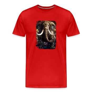 Mammut - Männer Premium Bio T-Shirt - Rot - Vorne - Damien (186cm)