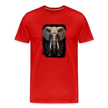 Mammouth - T-shirt bio Premium Homme - rouge - Devant - Damien (186cm)