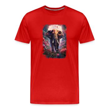 Mammouth - T-shirt bio Premium Homme - rouge - Devant - Damien (186cm)