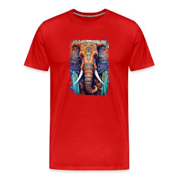 Mammouth - T-shirt bio Premium Homme - rouge - Devant - Damien (186cm)