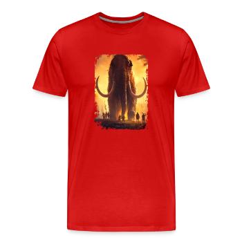 Mammouth - T-shirt bio Premium Homme - rouge - Devant - Damien (186cm)