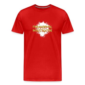 Paranormal Investigator Ghostbusters - Men's Premium Organic T-Shirt - red - Front - Damien (186cm)
