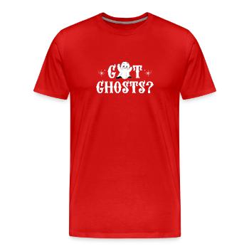 Paranormal Investigator Ghostbusters - T-shirt bio Premium Homme - rouge - Devant - Damien (186cm)