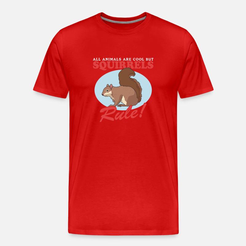 Süßes Eichhörnchen Hörnchen Grauhörnchen Geschenk - Männer Premium Bio T-Shirt - Rot