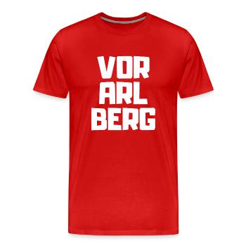 Vorarlberg - T-shirt bio Premium Homme - rouge - Devant - Damien (186cm)