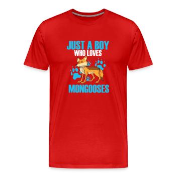 Mangouste mangouste - T-shirt bio Premium Homme - rouge - Devant - Damien (186cm)