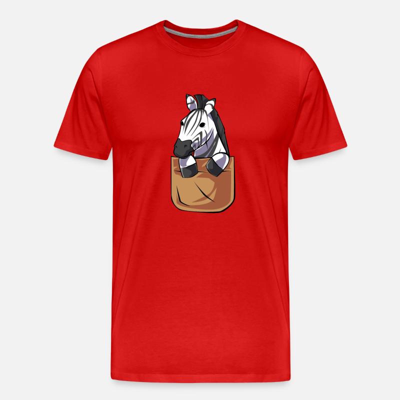 Zebra - Männer Premium Bio T-Shirt - Rot