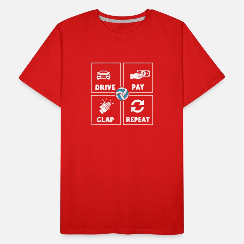 Driving, paying, clapping, repeating, eating, sleeping, Men's Premium Organic T-Shirt