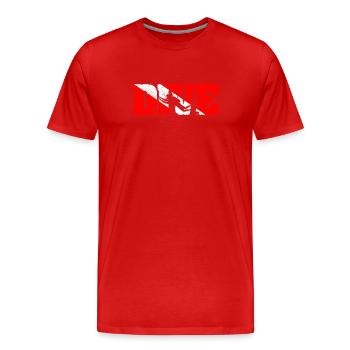 Plongée sous-marine Plongée plongée en apnée Snorkeling - T-shirt bio Premium Homme - rouge - Devant - Damien (186cm)