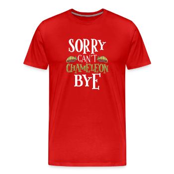 Chameleon Reptile Owner Lizard Reptile Pet - Männer Premium Bio T-Shirt - Rot - Vorne - Damien (186cm)