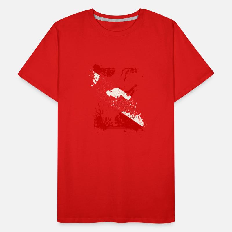 Scuba Dive Flag Deep Diving Divemaster Instructor Men's Premium Organic T-Shirt