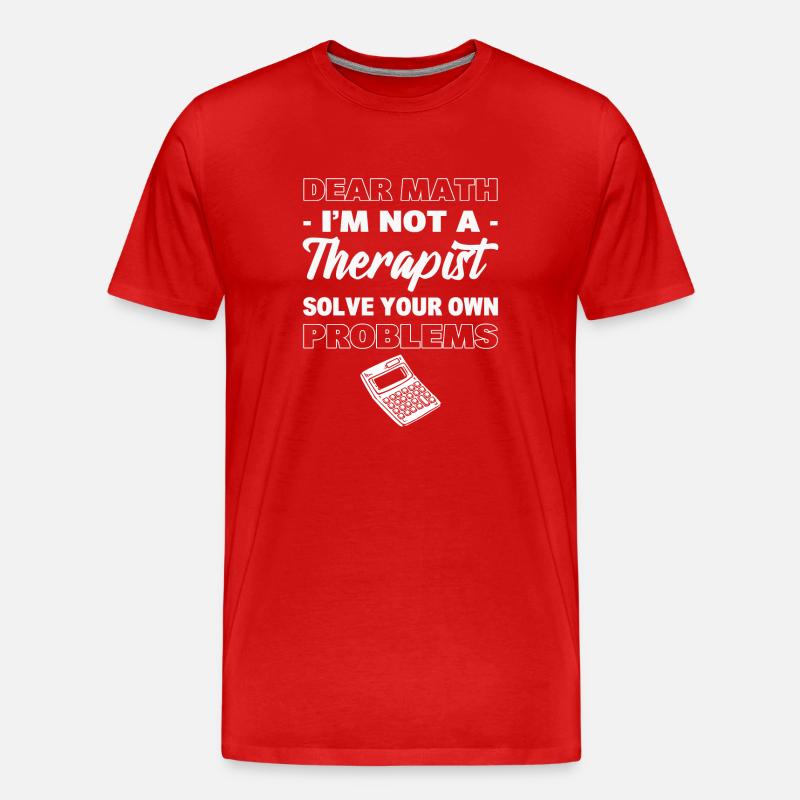 Lustiger Mathe Spruch - Männer Premium Bio T-Shirt - Rot