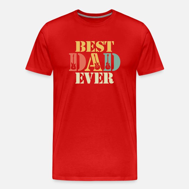 Best Dad Ever - Männer Premium Bio T-Shirt - Rot