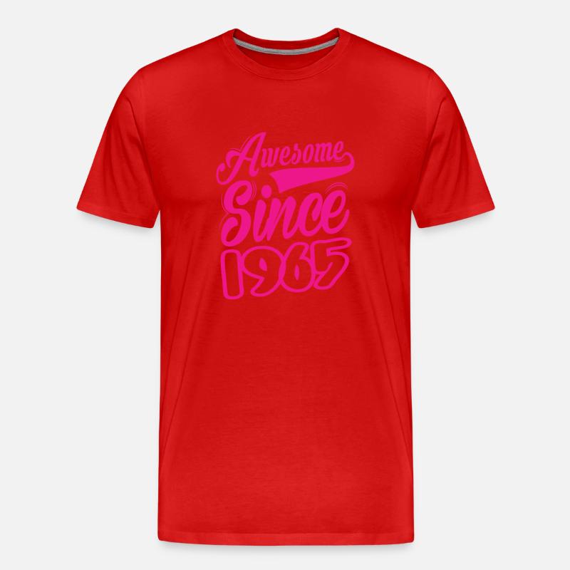Awesome Since 1965 - Männer Premium Bio T-Shirt - Rot