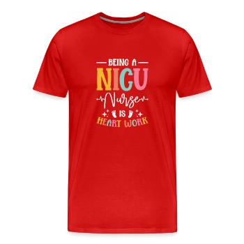 Soeur de l’USIN - T-shirt bio Premium Homme - rouge - Devant - Damien (186cm)