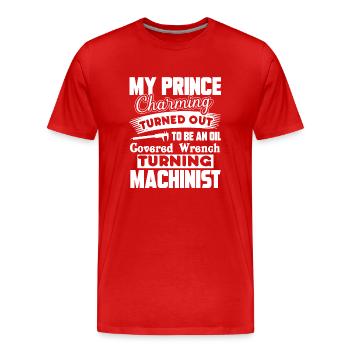 Machinist Machinist Prince Charming - Men's Premium Organic T-Shirt - red - Front - Damien (186cm)
