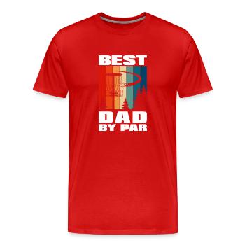 Best Dad By Par - Männer Premium Bio T-Shirt - Rot - Vorne - Damien (186cm)