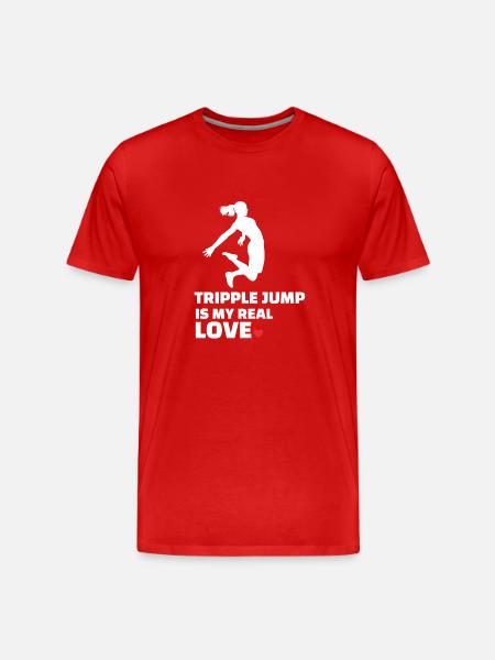 I love triple jump - Men's Premium Organic T-Shirt - red