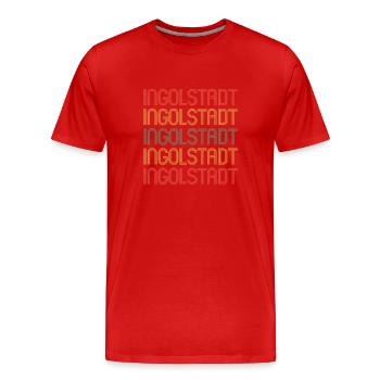 Résident d’Ingolstadt Ingolstadt - T-shirt bio Premium Homme - rouge - Devant - Damien (186cm)