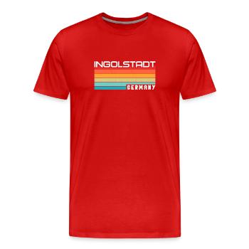 Résident d’Ingolstadt Ingolstadt - T-shirt bio Premium Homme - rouge - Devant - Damien (186cm)