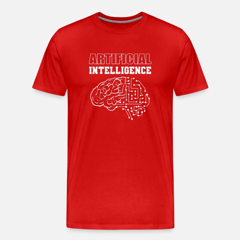Artificial Intelligence Computer Technician - Men's Premium Organic T-Shirt - red