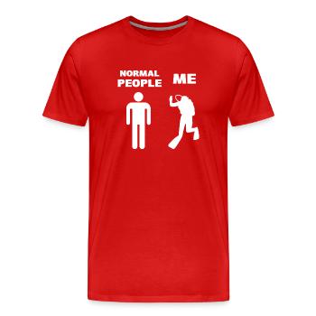 Diving Snorkeling - Men's Premium Organic T-Shirt - red - Front - Damien (186cm)