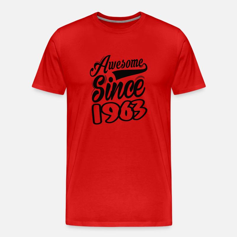 Awesome Since 1963 - Männer Premium Bio T-Shirt - Rot