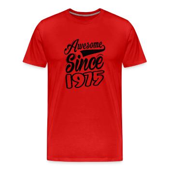 Génial depuis 1975 - T-shirt bio Premium Homme - rouge - Devant - Damien (186cm)