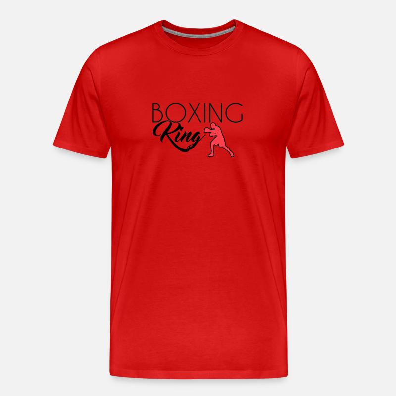 Boxen King - Männer Premium Bio T-Shirt - Rot