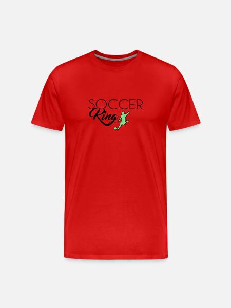 Fußball King - Männer Premium Bio T-Shirt - Rot
