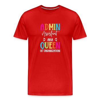 Journée des professionnels de l’administration - T-shirt bio Premium Homme - rouge - Devant - Damien (186cm)