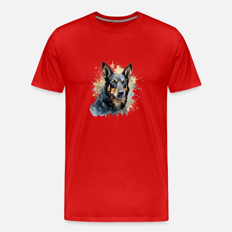 Australian Kelpie - Männer Premium Bio T-Shirt - Rot