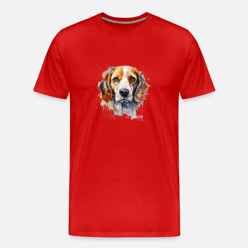 Beagle - Männer Premium Bio T-Shirt - Rot