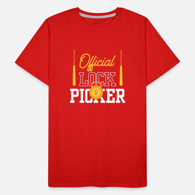 Official Lock Cracker Lock Picker Lock Men's Premium Organic T-Shirt