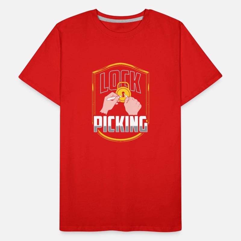 Lock Picking Knacken Schloss Knacker Lockpicking Männer Premium Bio T-Shirt
