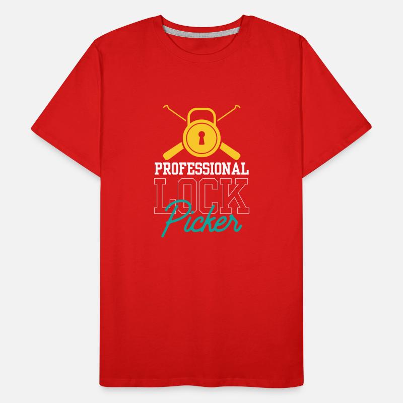 Professional Lock Cracker Lock Picker Cracking Men's Premium Organic T-Shirt