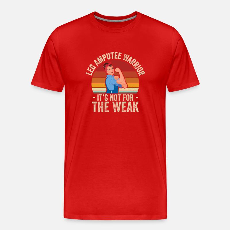 Amputiertes Bein Prothese Geschenk - Männer Premium Bio T-Shirt - Rot