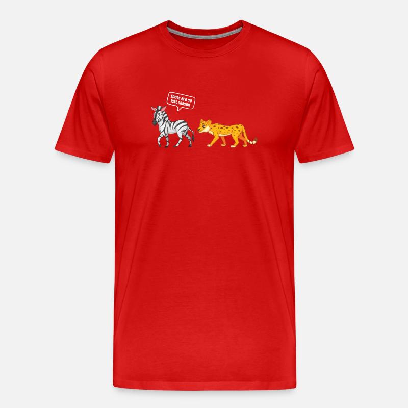 Zebra - Männer Premium Bio T-Shirt - Rot