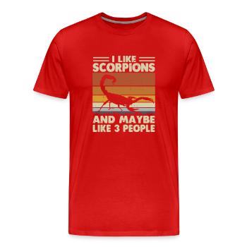 Scorpion - T-shirt bio Premium Homme - rouge - Devant - Damien (186cm)