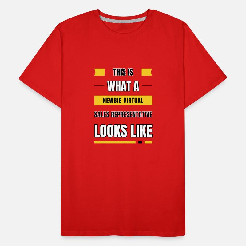 Représentant virtuel des ventes débutant T-shirt bio Premium Homme