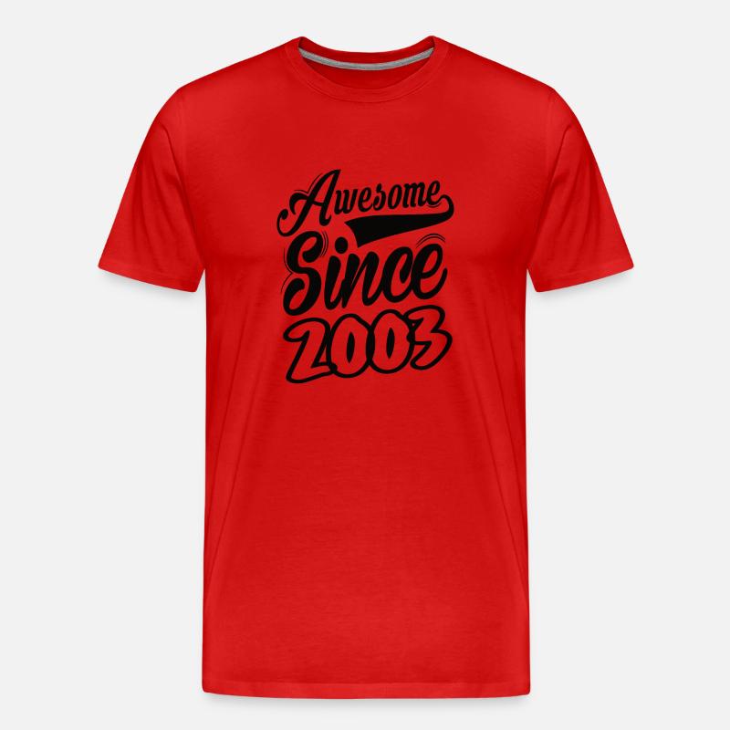Awesome Since 2003 - Männer Premium Bio T-Shirt - Rot