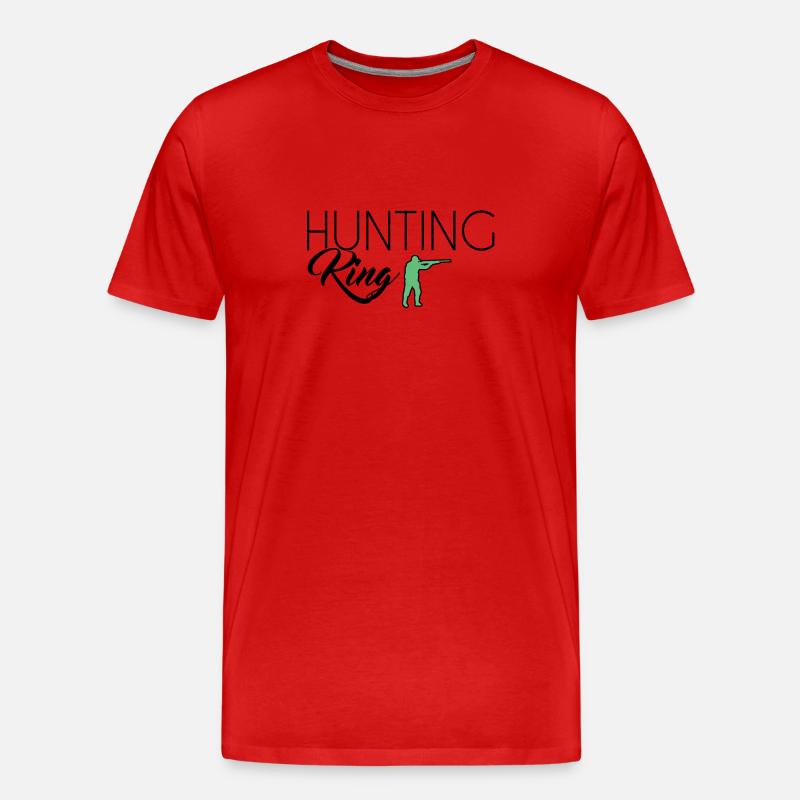 Hunting King - Männer Premium Bio T-Shirt - Rot