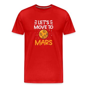 Departure to Mars Astronaut Planet Space - Men's Premium Organic T-Shirt - red - Front - Damien (186cm)