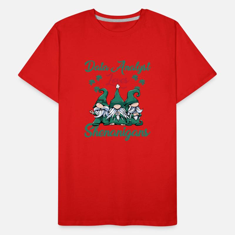 Data Analyst St. Patrick's Day Men's Premium Organic T-Shirt